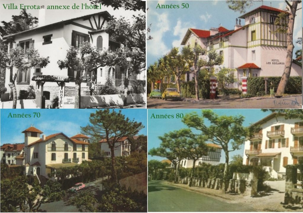 Anciennes photographies des bâtiments - hôtel trois étoiles les goélands - St Jean de Luz